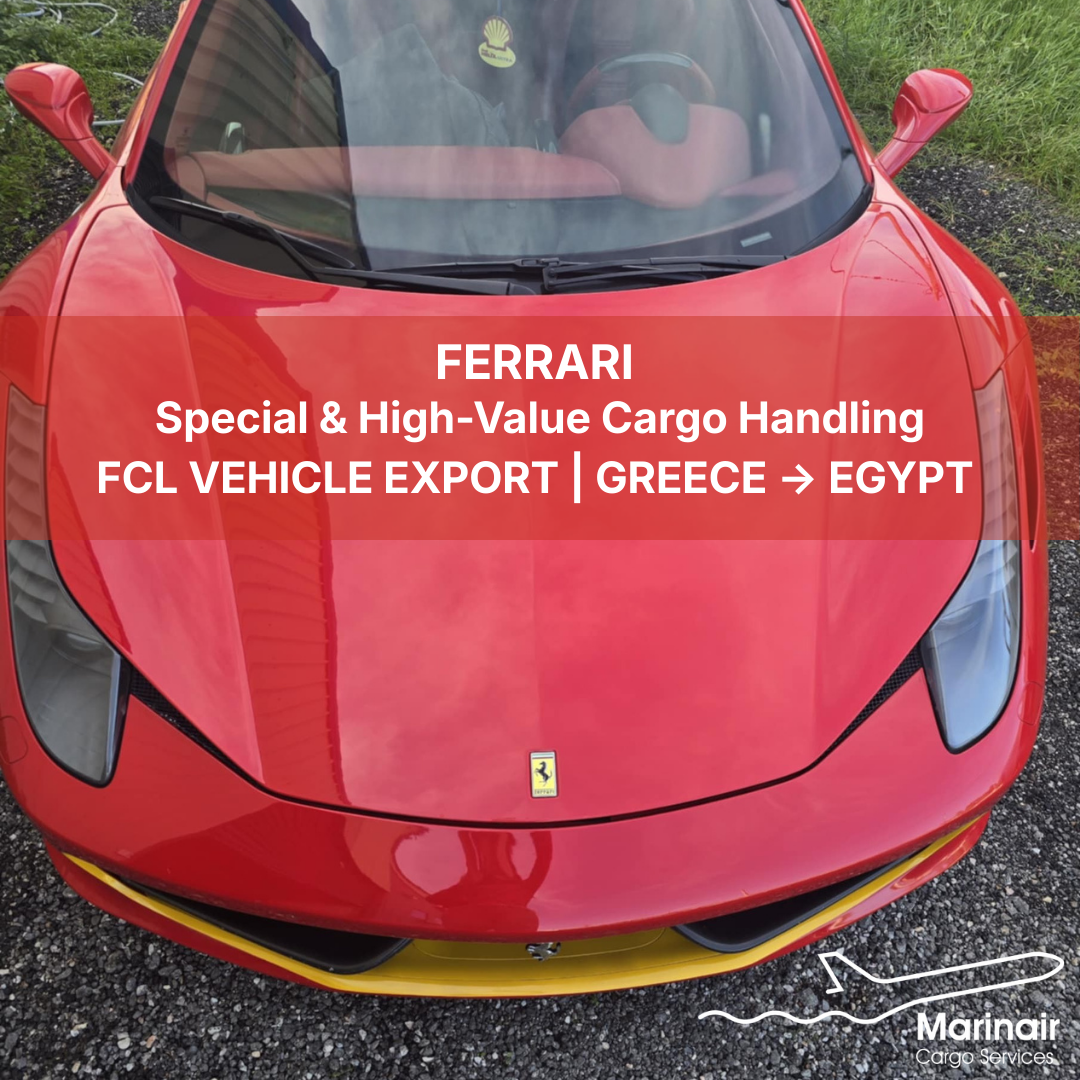 Ferrari Special & High-Value Cargo Handling by Marinair Team